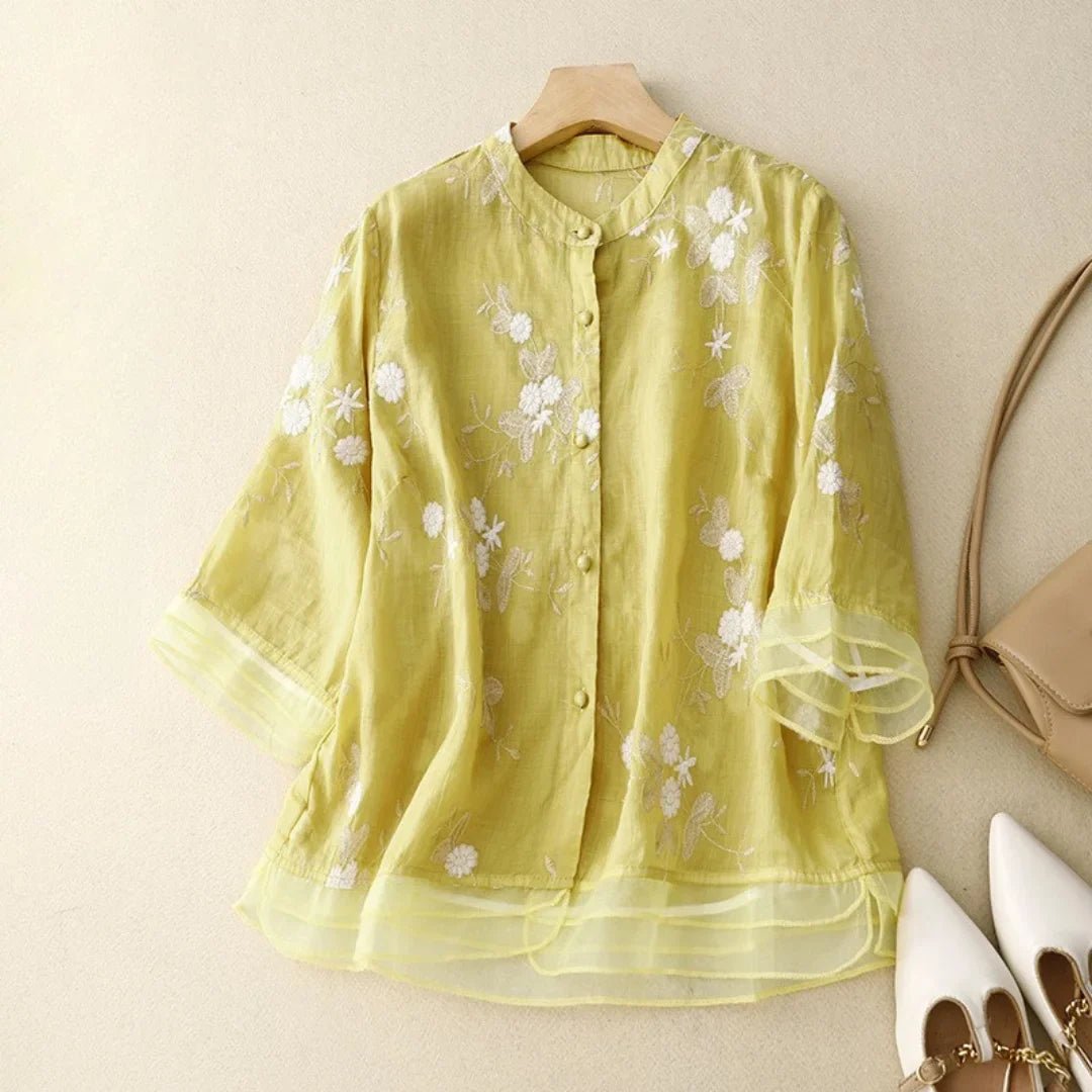 Sofia™ | Top in Cotone Ricamato - Amore - Milano.it