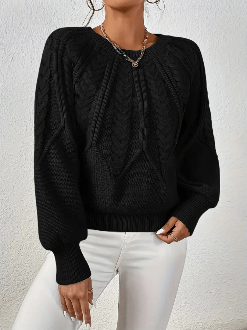 SofiaLana™ | Maglione Intrecciato per le Giornate Frizzanti - Amore - Milano.it