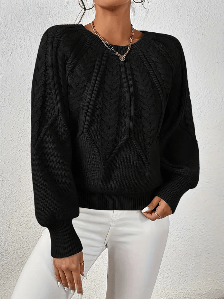 SofiaLana™ | Maglione Intrecciato per le Giornate Frizzanti - Amore - Milano.it