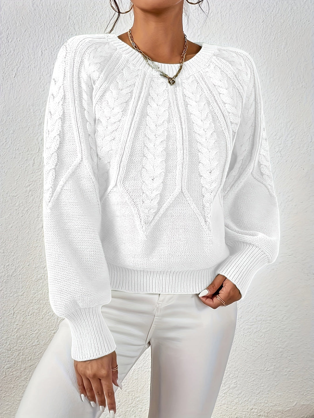 SofiaLana™ | Maglione Intrecciato per le Giornate Frizzanti - Amore - Milano.it