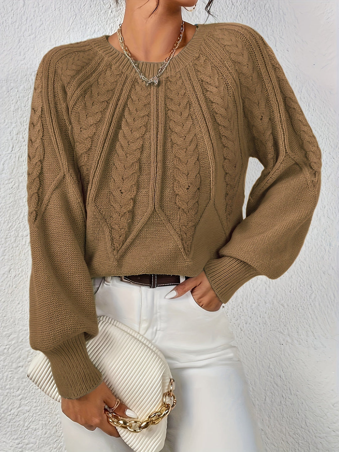 SofiaLana™ | Maglione Intrecciato per le Giornate Frizzanti - Amore - Milano.it