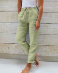 Liyah | Pantalon en lin confortable avec taille élastique