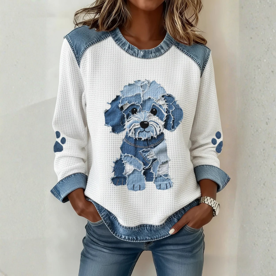 Lunéa™ | Chic and Stylish Patchwork Blouse